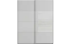 Goossens kledingkast finca combi glans mat glas grijs hoogwaardig meubelplaat - 8244436-{merk}-finca-combi-sts-grijs-schuifdeuren-02